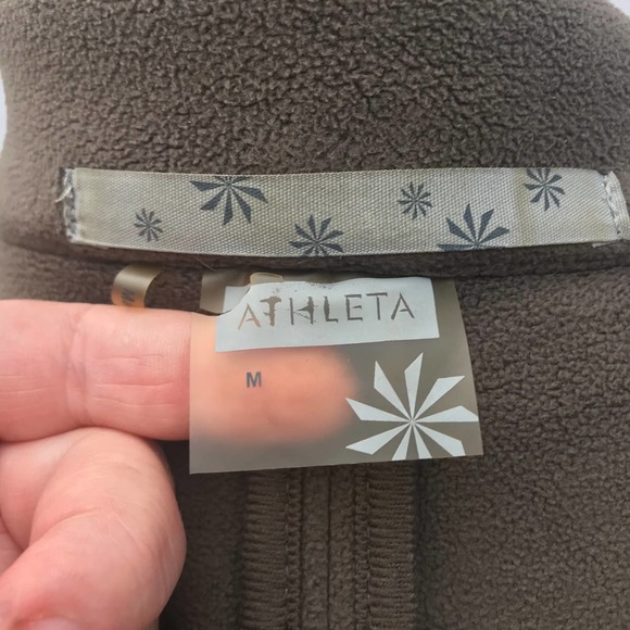 SzM ATHLETA Tan Switchback Fleece Jacket - Picture 12 of 14